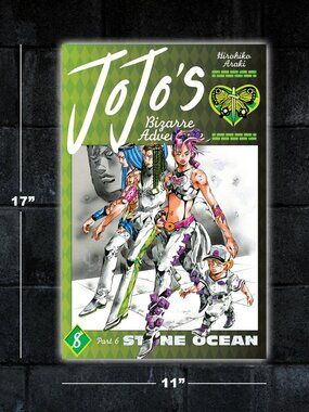 Jojo's Bizarre Adventure Stone Ocean Vol 8 manga poster - 11x17 wall art print